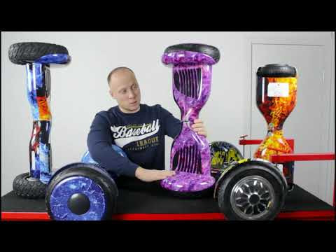 Гироскутер с Влагозащитой Smart Balance 10" c Приложением и Самобалансировкой (Красный граффити) Видео